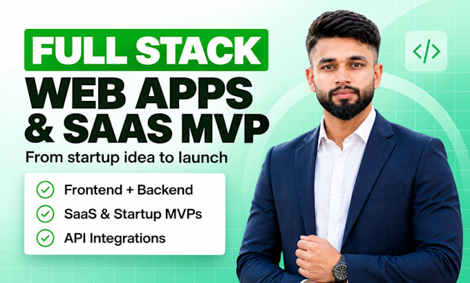 build a full stack custom web application and saas mvp for your startup