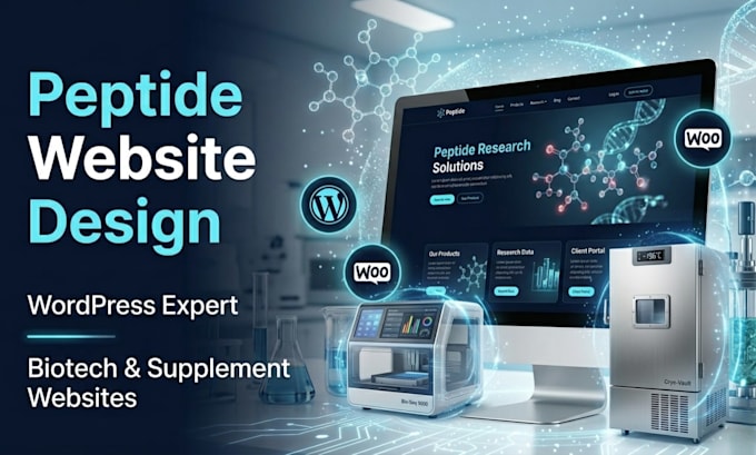 design a professional peptide and biotech wordpress website