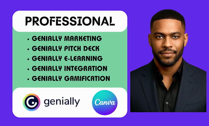 design a genially presentation or learnworlds online course, elearning course