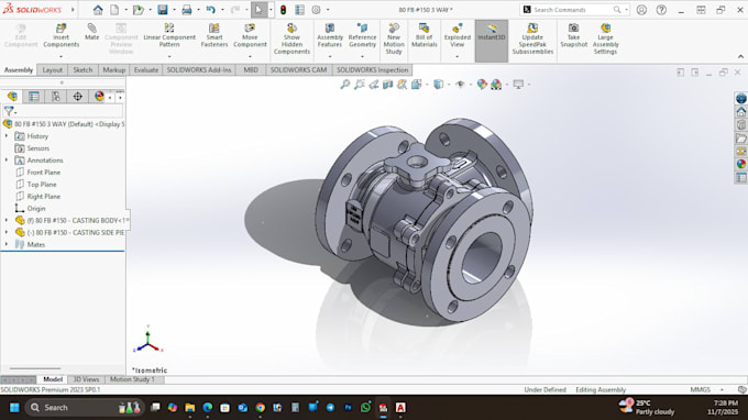 design industrial valve cad models in solidworks