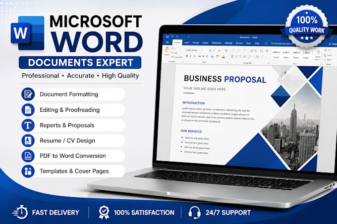 professional microsoft word excel and powerpoint work