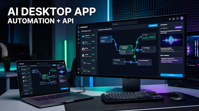 Build ai desktop app, window, mac, gui, api integration, software ...