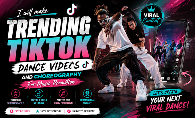 make trending tiktok dance videos and choreography for music promotion