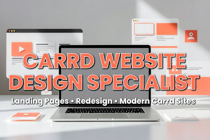 design carrd website, carrd landing page design and carrd website redesign
