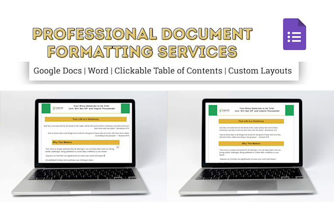 do professional google docs formatting and document formatting