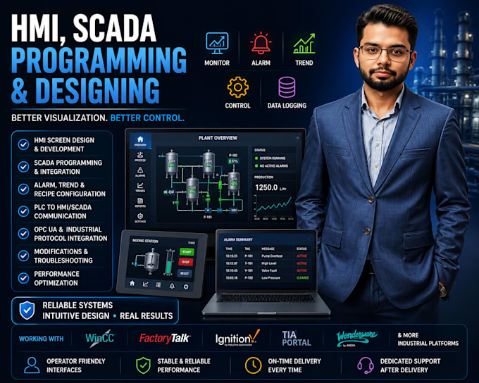 give hmi, scada programming and designing services