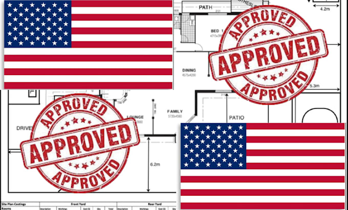 licensed architectural plan structural engineer floor plan USA city permit