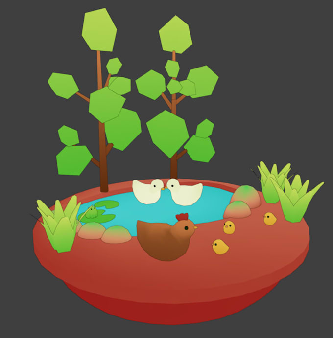 model and texture stylized props