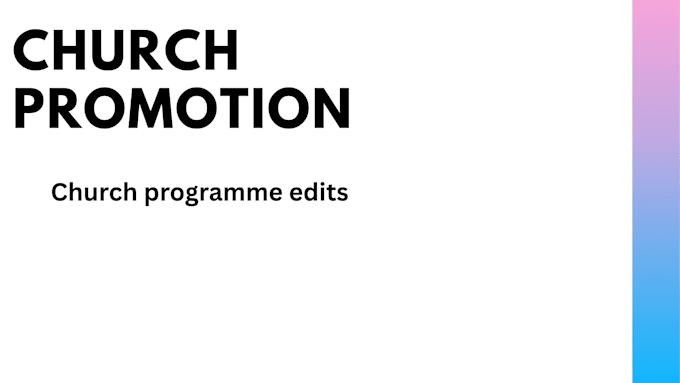 do HTML church promotion