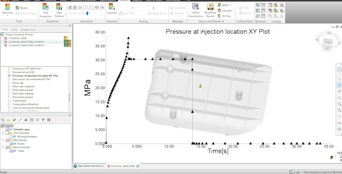 do moldflow analysis for plastic injection  parts