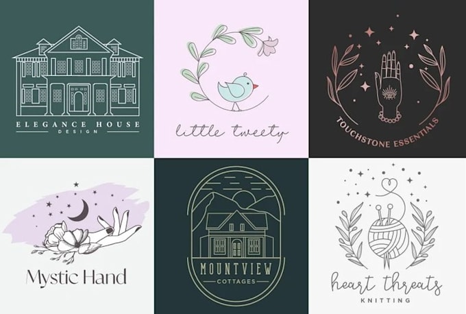 design modern botanical boho logo design