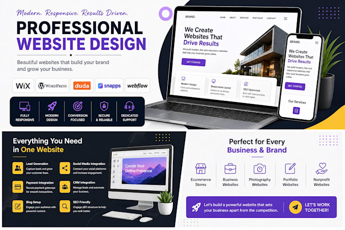 design, redesign your business website using duda, google sites, wix expert