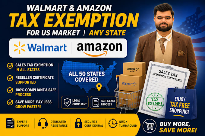 help you get amazon and walmart tax exemption