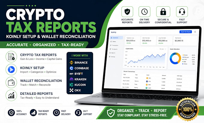 create crypto tax reports, koinly setup and wallet reconciliation
