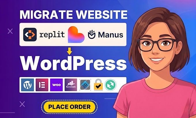 migrate lovable or replit to wordpress website using elementor