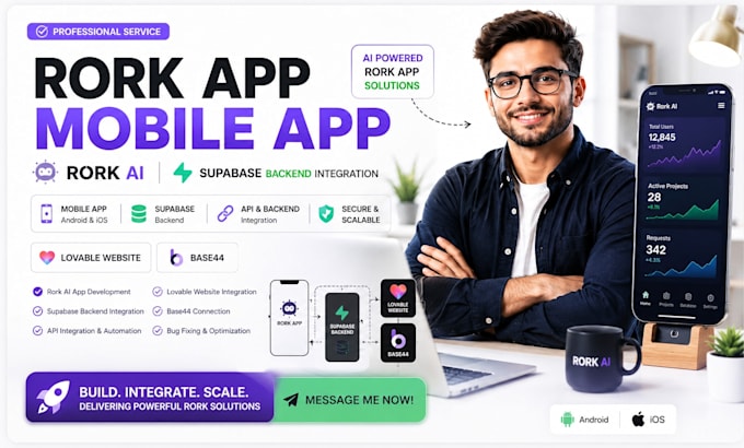 rork app mobile app rork ai supabase backend integration lovable website base44