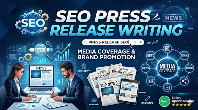 write SEO optimized press release for media coverage and brand promotion