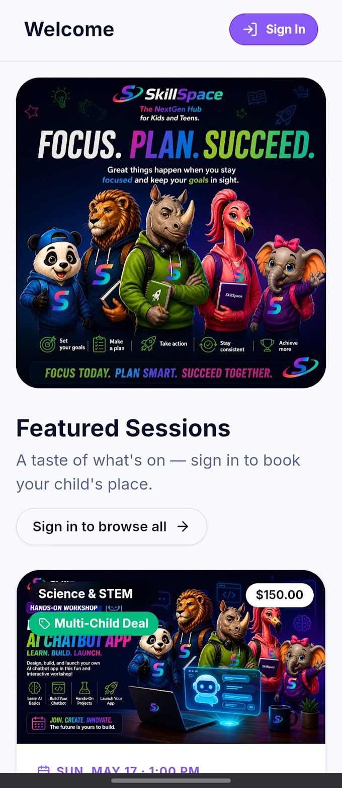 create web and mobile app