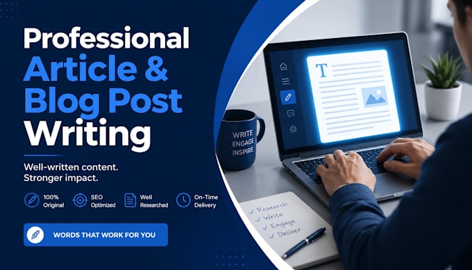write and proofread articles, blog posts, and web content