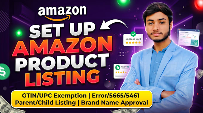 set up amazon seller account product listing