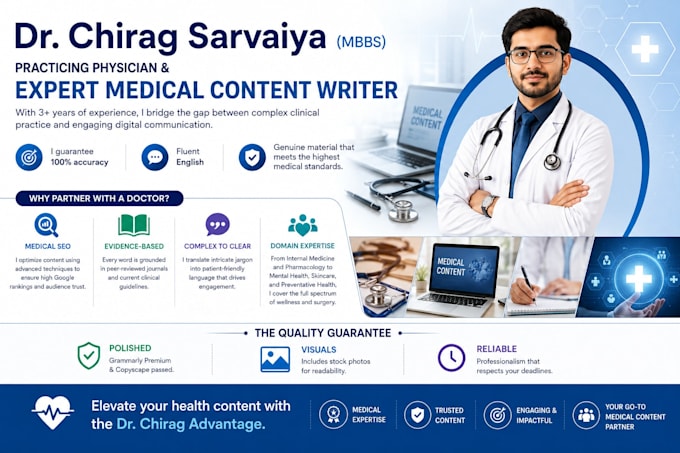 write professional medical articles and health blogs