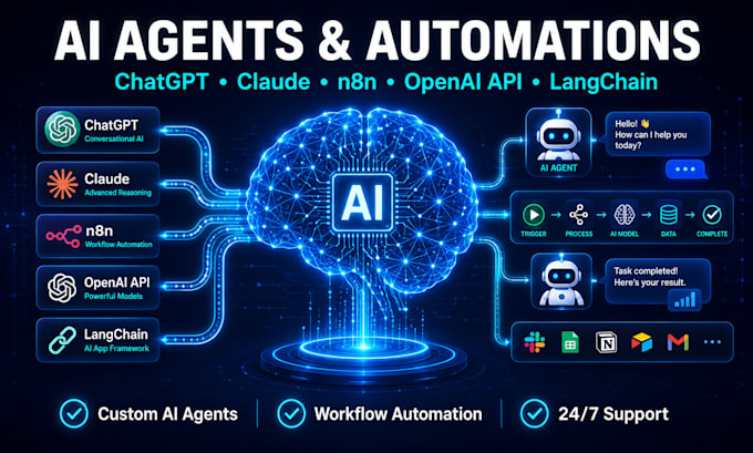 build ai agents and automations using n8n, chatgpt and openai ap