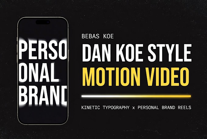 create dan koe style motion video, minimalist kinetic typography reels
