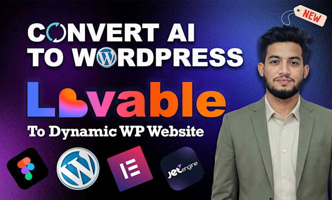 convert lovable ai, figma to a premium wordpress website