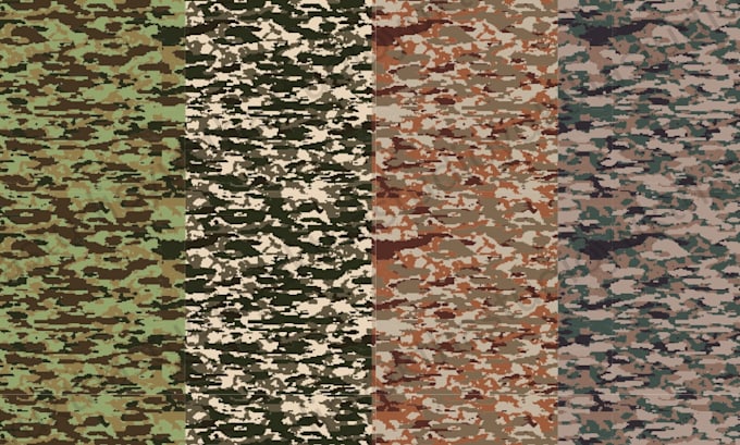 design a custom camouflage seamless pattern design