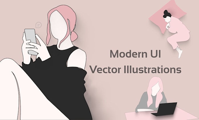modern UI vector illustrations for apps and websites