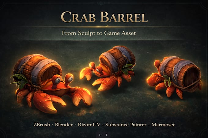 create game ready stylized 3d characters and props