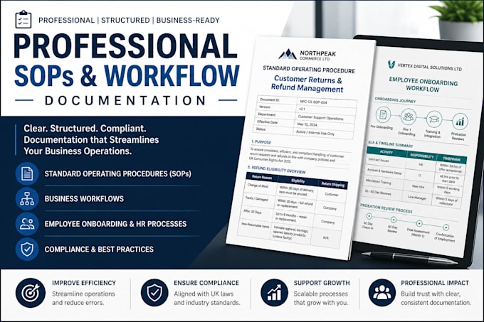 create professional sops, workflows and business process documentation