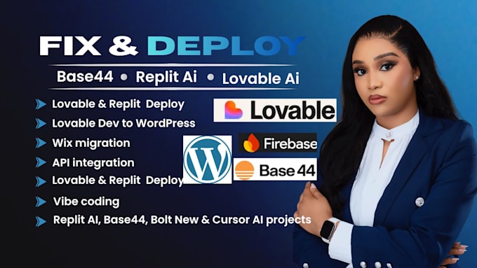 fix build deploy lovable ai replit base44 bolt supabase web apps