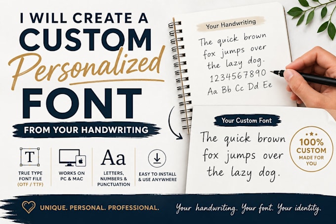 create a custom handwritten font from your handwriting