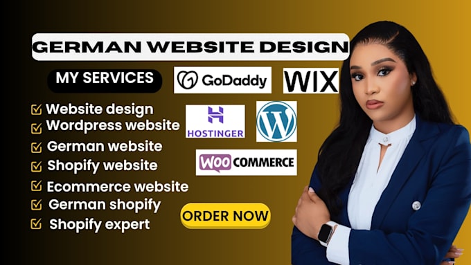 professional german wordpress website shopify store wix web design