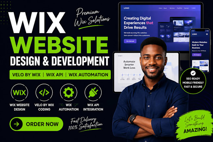 design wix website, wix velo, API integration and wix automation, wix code
