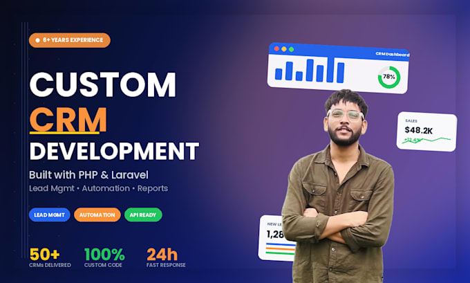 build a custom CRM system with PHP laravel for your business
