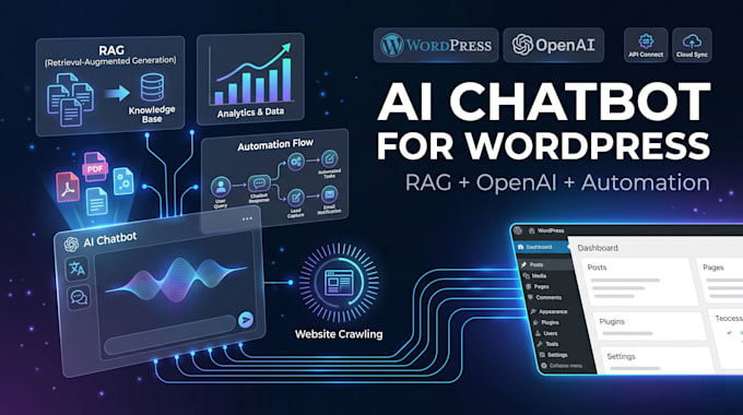 build ai chatbot for wordpress using openai, rag and automation