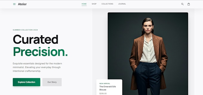 build a modern responsive react or next js website