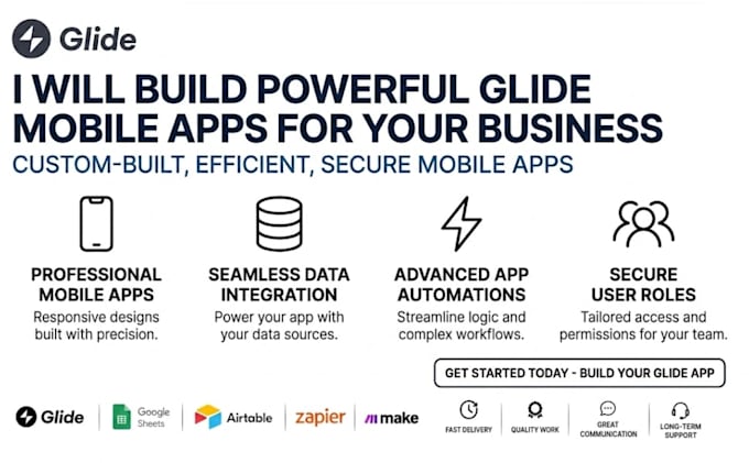 build a powerful glide app dashboard automation, mobile app