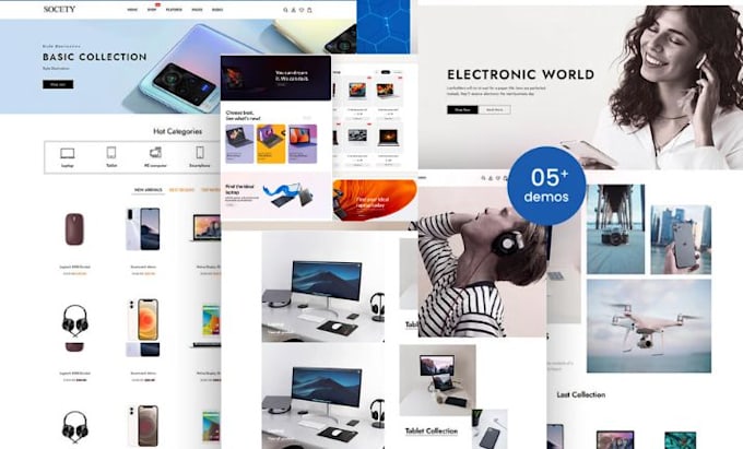 design electronic gadget store, computer repair, mobile phone website