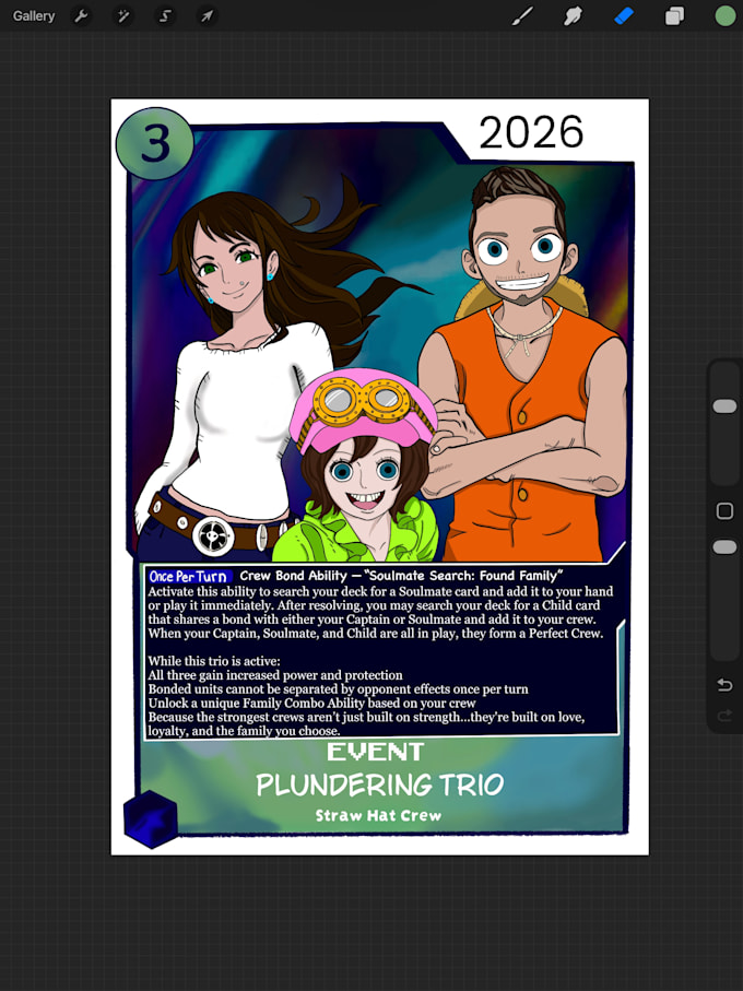 draw custom trading card
