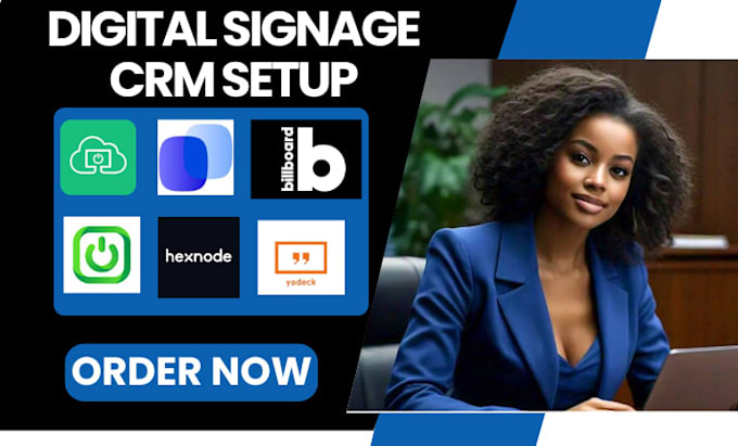 setup digital signage crm billboard displai yodeck optisigns hexnode trudigital