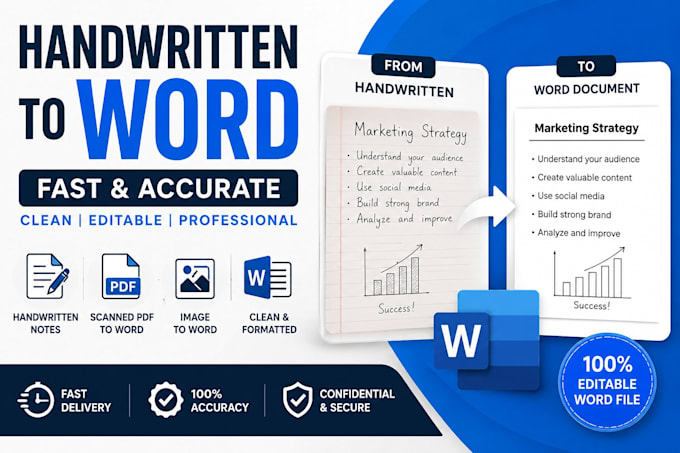 convert handwritten notes to word