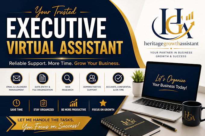 be your personal VA executive virtual assistant for admin support data entry