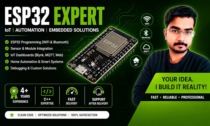 program esp32 iot, automation, and embedded projects
