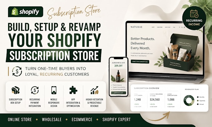 build setup and revamp your shopify subscription store