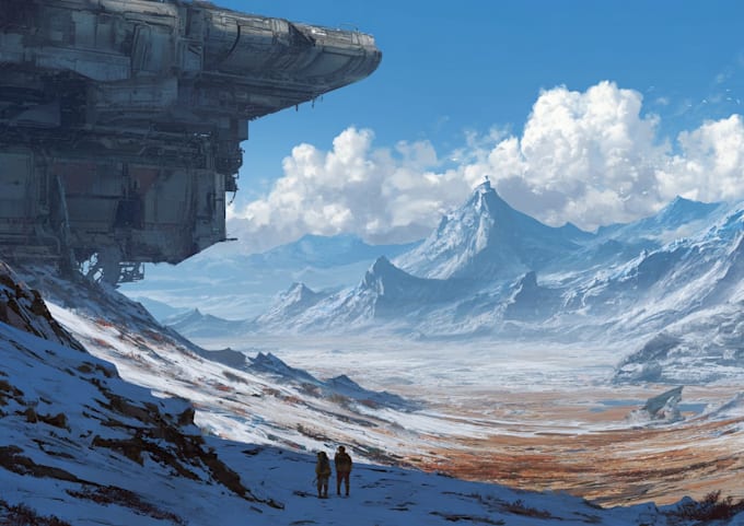 make original sci fi concept art for game or movie