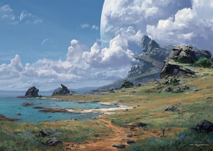 do commission, fantasy or sci fi charater concept art illustration