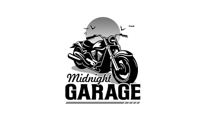 make mifnight garage harley davidson rental logo for you